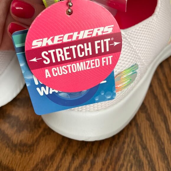 Skechers Ultra Flex Serene Aura Womens Sneakers Size 8.5 White/Multi Color New - Picture 5 of 8